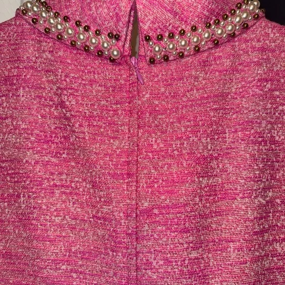 Lilly Pulitzer Portia Pink and Gold Textured Mini Dress - Picture 8 of 9